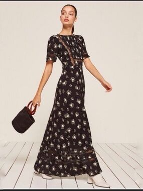 Reformation Patchouli Lindsay Black Floral Maxi Dress NWT PATCHOULI
LINDSAY 0